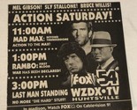 Action Saturday Print Ad Mad Max Rambo Last Man Standing Sylvester Stall... - $5.93
