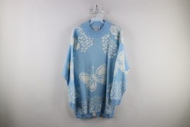 Deadstock Vintage 90s Womens Medium Fairy Kei Kawaii Butterfly Knit Sweater USA - £94.92 GBP