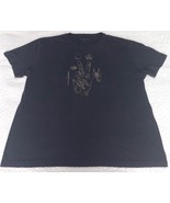 John Varvatos Men&#39;s Black Elements Peace Graphic Crew-Neck Short Sleeve ... - $41.98