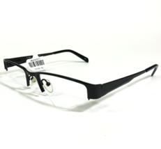 Technolite Eyeglasses Frames TL 2001 BK Black Rectangular Half Rim 53-19-145 - £29.25 GBP
