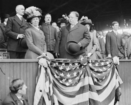 President William Howard Taft and wife Nellie at baseball game 1910 Photo Print - $8.81+