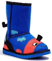 Jumping Beans Mushu Blue Toddler Boys Girls Side Zipper Boots Shoes - £15.84 GBP