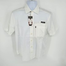 Eddie Bauer Men&#39;s Button Front  Woven Tech White Shirt XXL NWT $70 - £17.08 GBP