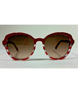 Christian Dior Croisette3 Red Clear Frame Womens Sunglasses Gray Gradien... - £300.22 GBP