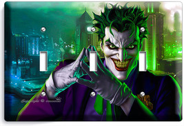 Joker Batman Comics Triple Light Switch Wall Plate Cover Boy Room Home Art Decor - £21.71 GBP