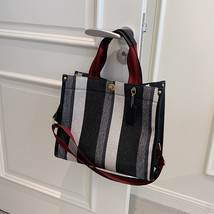 Stripe Designer Small Shopper Crossbody Shoulder Bags for Women Trends Female Ca - £45.22 GBP