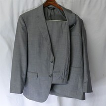 Jos A Bank 44R | 36 x 28 Gray Hopsack Wool 2Btn Jacket Pants Suit - £47.95 GBP