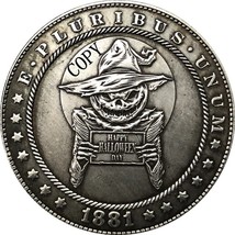 Hobo Nickel 1881-CC Usa Morgan Dollar Coin Copy Type 192 - £7.24 GBP