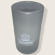 Jagermeister barware Jager logo frosted double shot glass 3.5&quot; tall - $5.99