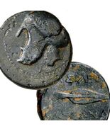 Greek HELMET RARE Left/SPEAR Head. 300 BC. KASSANDER King of Macedon Bro... - $375.25