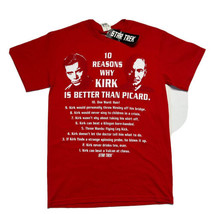 Star Trek 10 Reasons Why Kirk is Better Than Picard Shirt Mens Size Smal... - £11.69 GBP
