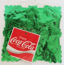 1980s Coca Cola Green Foil Bells Christmas Hanging Decoration Store Display - £19.61 GBP