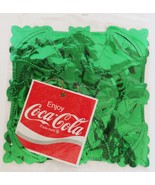 1980s Coca Cola Green Foil Bells Christmas Hanging Decoration Store Display - $24.99