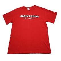 UL Ragin Cajuns Shirt Mens Medium Red White Football Louisiana Russell - £14.70 GBP