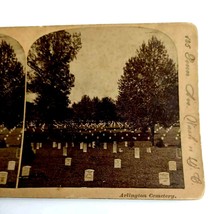 Arlington Cimitero J F Jarvis Antico Stereoscopia Stereograph Foto - £14.31 GBP