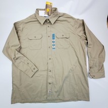 Carhartt Work Shirt Mens 3XL Button-Up Tan Long Sleeve Pockets S224 KHI ... - $39.59