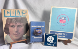 Baltimore Colts Lot Football NFL Autograph Book CFL Media Guide Sticker Circular - £23.77 GBP