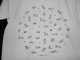 TeeFury Dog YOUTH XLARGE &quot;Mini Weenies&quot; Weiner Dog Tribute Shirt WHITE - $13.00