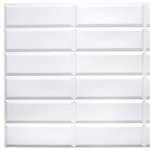 Dundee Deco GRAZPG7115 Stacked White Faux Tile PVC 3D Wall Panel, 3.1 ft X 1.6 f - £7.84 GBP+