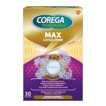 COREGA Max 4in1 POWER Denture cleaning tabs -30pc/1 box Made in Germany - $14.84