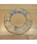 VETRERIA ETRUSCA Glass Wreath Candle Taper Ring Holder Italy Holiday 9” ... - £19.65 GBP