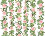 Pink Rose Vines  6Pcs 39.4Ft Flower Garland with Artificial Flowers for ... - £34.08 GBP