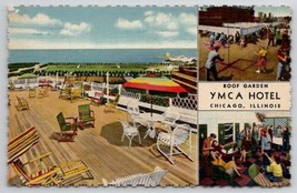 Chicago IL YMCA Hotel Roof Garden Illinois Postcard E27 - £4.78 GBP
