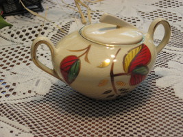 Sugar Pot with Lid-Arthur Wood-Hand Painted-Gold Detail-England-1954 - £15.69 GBP