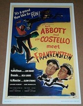 Abbott and Costello Meet Frankenstein movie poster:Chaney Wolfman/Lugosi Dracula - £19.21 GBP