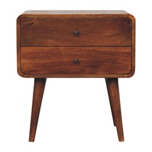 Large Curved Chestnut Bedside - $6,500.57 MXN