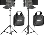 NEEWER 2 Pack Bi Color 660 LED Video Light and Stand Kit: (2) 3200-5600K... - $381.99