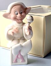Lenox Disney Dopey's Gift For Baby Figurine w/Rattle Snow White New In Box - $39.20