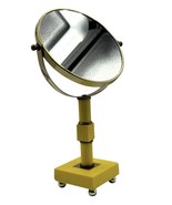Vintage Yellow Vanity Mirror 1970s Celluloid Footed Brass 11&quot; Swivel 2 S... - €30,37 EUR