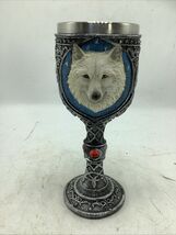 Game Of Thrones Direwolf Chalice Alpha Wolf Wine Goblet Celtic Magic Red... - $19.99