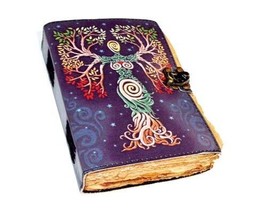 Goddess Aged Looking Paper leather w/ latch 4 1/2&quot; x 6 1/2&quot; - £24.36 GBP