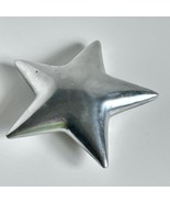 Silver Solid Polished Aluminum Star Paperweight 5&quot; Smooth Cool Heavy - $39.60