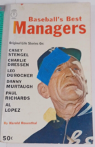 Baseball&#39;s Best Managers by Harold Rosenthal 1961 Paperback good - £4.44 GBP