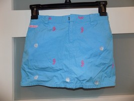 Lilly Pulitzer Light Blue Embroidered Seahorse/Seashells Skort Size 7 Gi... - $23.36