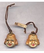 Two Vintage 1950&#39;s Plastic Smiling Happy Buddah 1&quot; Pendants Made In Japan - $190.06 MXN