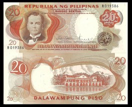 Philippines P145b, 20 Peso, Pres Quezon /  Malakanyang palace UNC $6 CatVal UV - £3.92 GBP