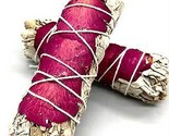 4&quot; White Sage &amp; Rose Petal Smudge Stick - £15.31 GBP