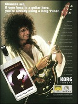 Queen band Brian May 2002 Korg GT-12 Guitar Tuner ad 8 x 11 advertisement print - £3.33 GBP