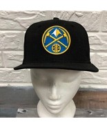 Denver Nuggets Black Light Blue Logo Fitted Hat sz 7 New Era 59FIFTY - $393.73 MXN