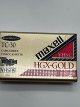 Maxell-TC-30 HGX-GOLD Premium High Grade VHS-C Video Tape cassette - £8.24 GBP