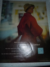 Vintage Kotex Women in Red Coat Print Magazine Advertisement 1960 - $3.99