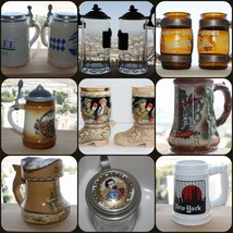 Collectible Beer Stein Mug Tankard Pint Jar Can Drinkware Breweriana and Others  - £18.46 GBP+