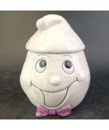 Ghost Ceramic Candy Jar Canister Halloween Trick Or Treat 5.5&quot; - $12.00