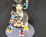 Storyteller Figurine with 12 Children Hand Painted Resin Folk Art 5 1/2&quot;... - $19.79