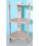 Handmade Heart Shaped 3-Tier Corner Shelf Plant Stand 33&quot;T Painted White... - $203.51 CAD