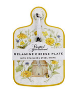 Sweet Bee 40902 Cheese Plate Board 13.25 x 8 w/ Knife 9.2&quot; Melamine - £19.28 GBP